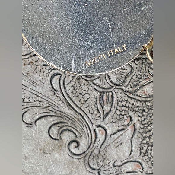 Authentic Vintage GUCCI Enamel Keyring KEY RING   Accessory 1970’s GG - Picture 5 of 8